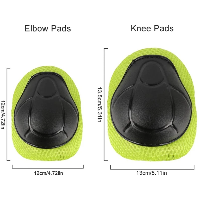 NEW-6Pcs Protective Gears Set Kids 3-7, Knee Elbow Pads Wrist Guards Child Safety Protector Kit For Cycling Bike Skating