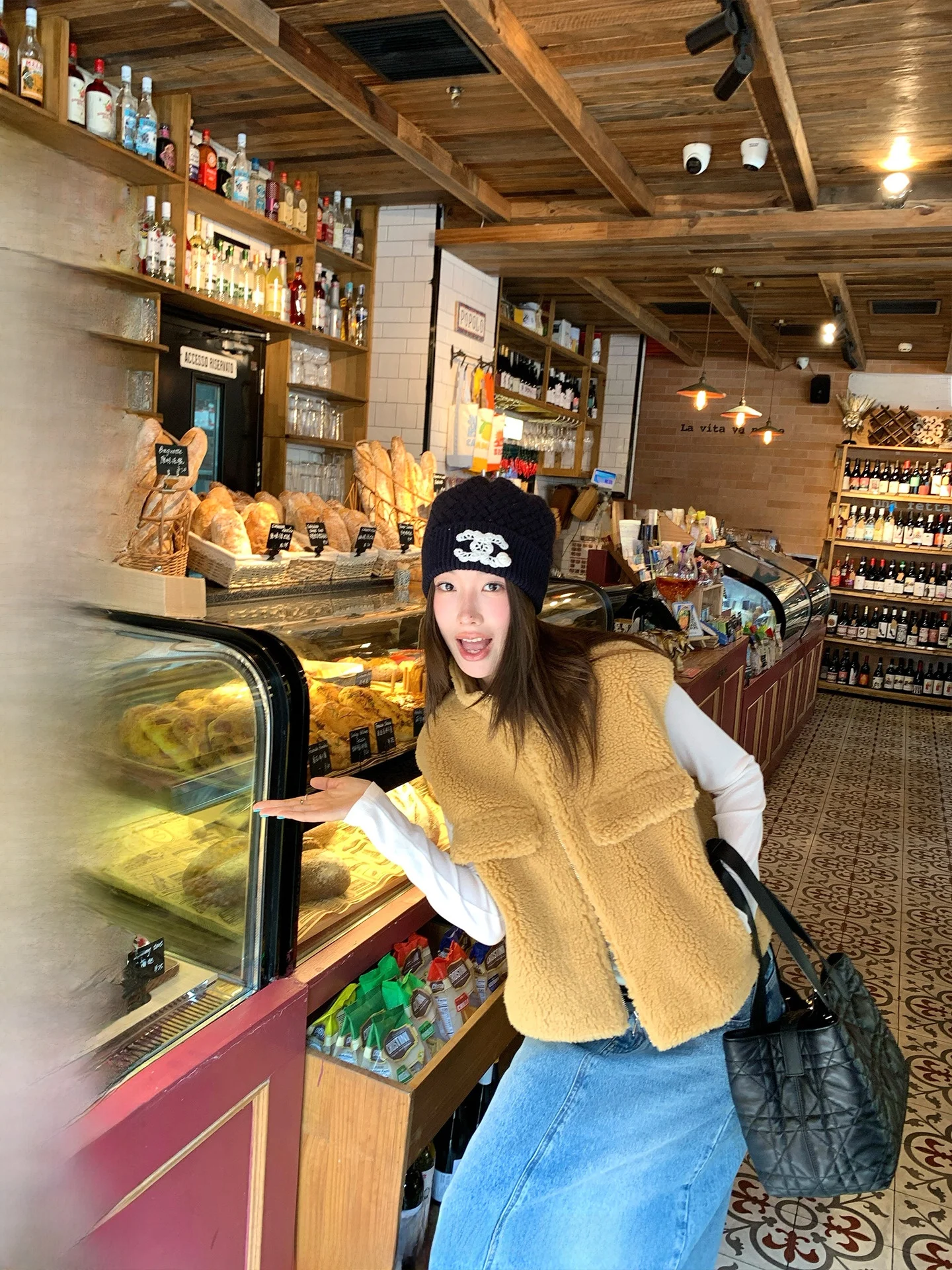 

Ranwear Bandeburg Warm Woolen Vest Jaet Zipper Svel Lamb Fur Particle Ladies Faion Autumn Winter Outerwear