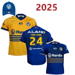 PARRAMATTA EELS HOME RUGBY JERSEY 2025/2026 EELS MĘSKA KOSZULKA TRENINGOWEJ SINGLET SZORTY Rozmiar: S-5XL