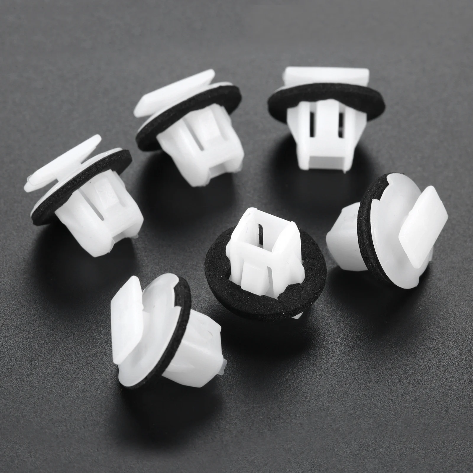 20Pcs Plastic Auto Rivets Clips 9mm Hole Car Wheel Arch Surround Trim Clips for Nissan Juke&X-Trail T31 Wing Moulding Car Rivets