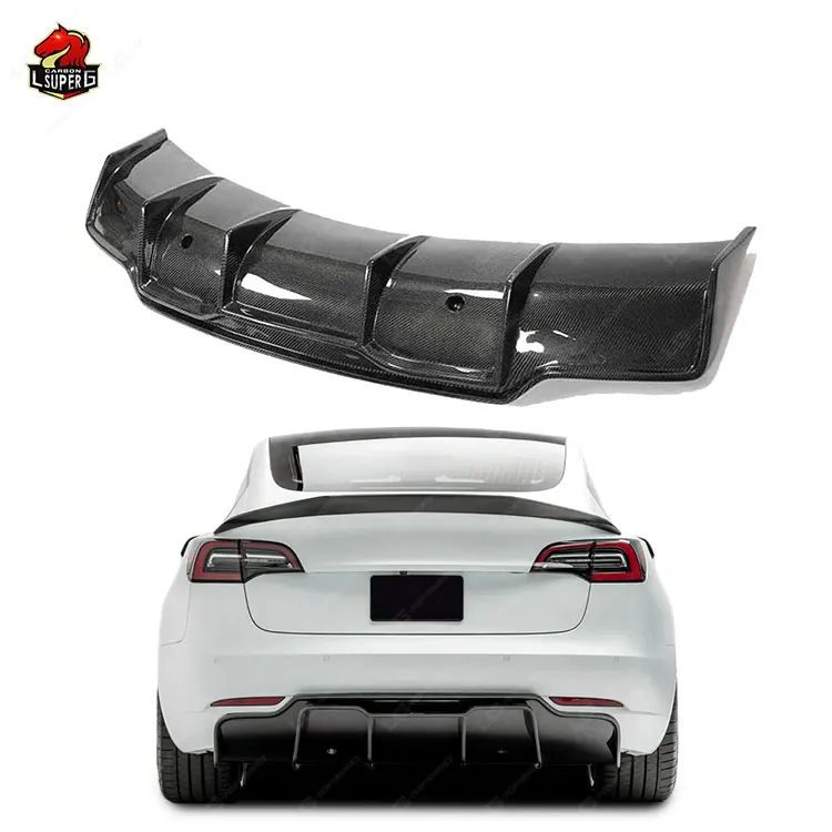 

Special Offer!V Style Carbon Fiber Rear Diffuser for Tesla Model 3 Rear Diffuser