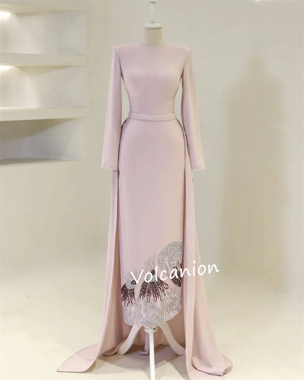 Abiti midi gioiello dritto con motivo paillettes in jersey personalizzato Occasioni su misura Eleganti semplici di alta qualità