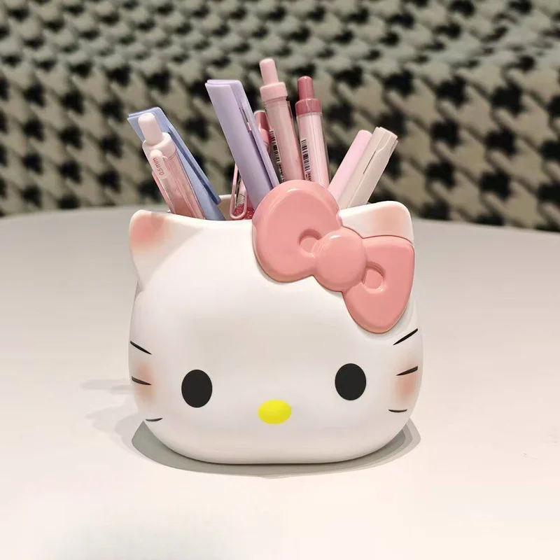 Cute Hello Kitty Pencil Holder   Student Stationery & Vanity Set   Mickey Mouse Desktop Makeup Organizer   Decorative Ornaments