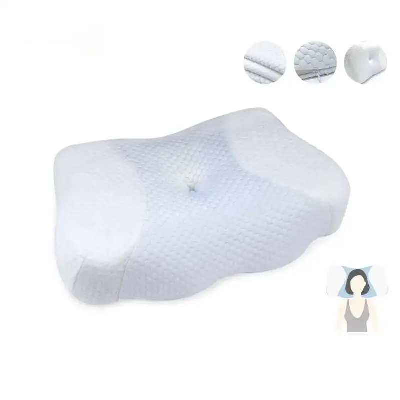 

Ergonomic Adjustable Memory Foam Cervical Bed Pillow Orthopedic Contour Neck Support For Side Back Knitted Bed Sleeping Pillow