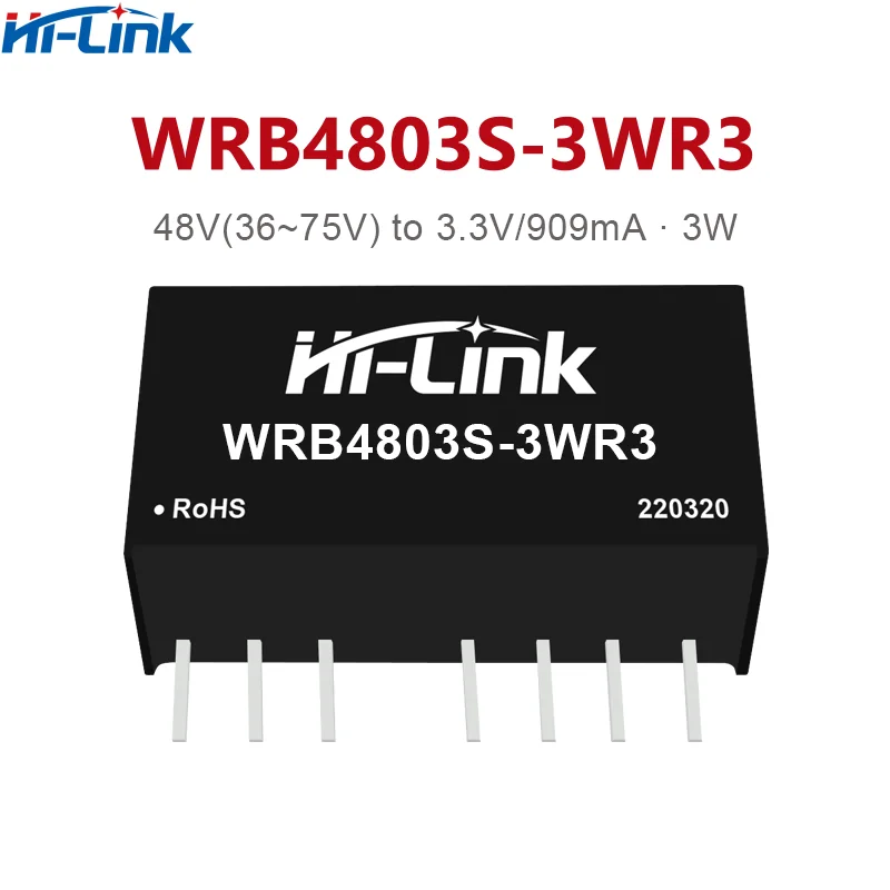 

Hi-Link hot sale WRB4812S-3WR3 new 3W 48V to 5/9/12/15V 250ma step down dc dc converter isolated switching power supply module