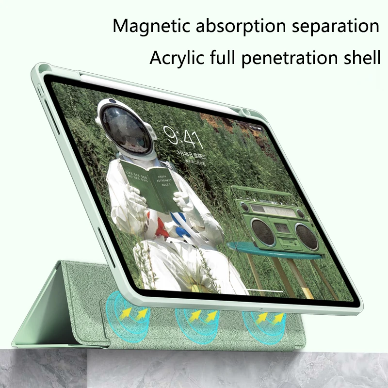 

For Xiaomi mi pad 5 Case With Auto Wake UP Transparent Cover Funda For Xiaomi mi pad 5 pro 11 inch Case with Pencil Holder