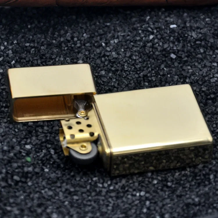 ZORRO Genuine 538 Narrow Machine Small Square Head Thickened Brass, Titanium Alloy Kerosene Lighter Gadget Smoking Accessories