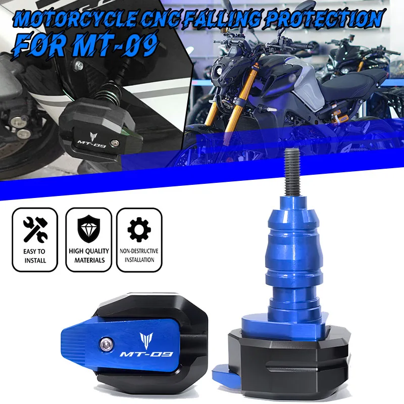 

For MT-09 MT09 MT 09 2013 2014 2015 2016 2017 2018 Hot High Quality Motorcycle Crash Protector CNC Engine Cover Frame Sliders
