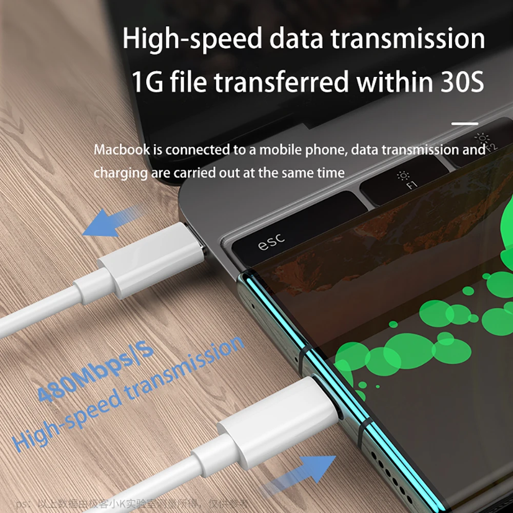 急速充電ケーブルタイプC, USB,充電器,iPhone 15,macbook,ipad,samsung,xiaomi,huawei,60w用ワイヤーコード