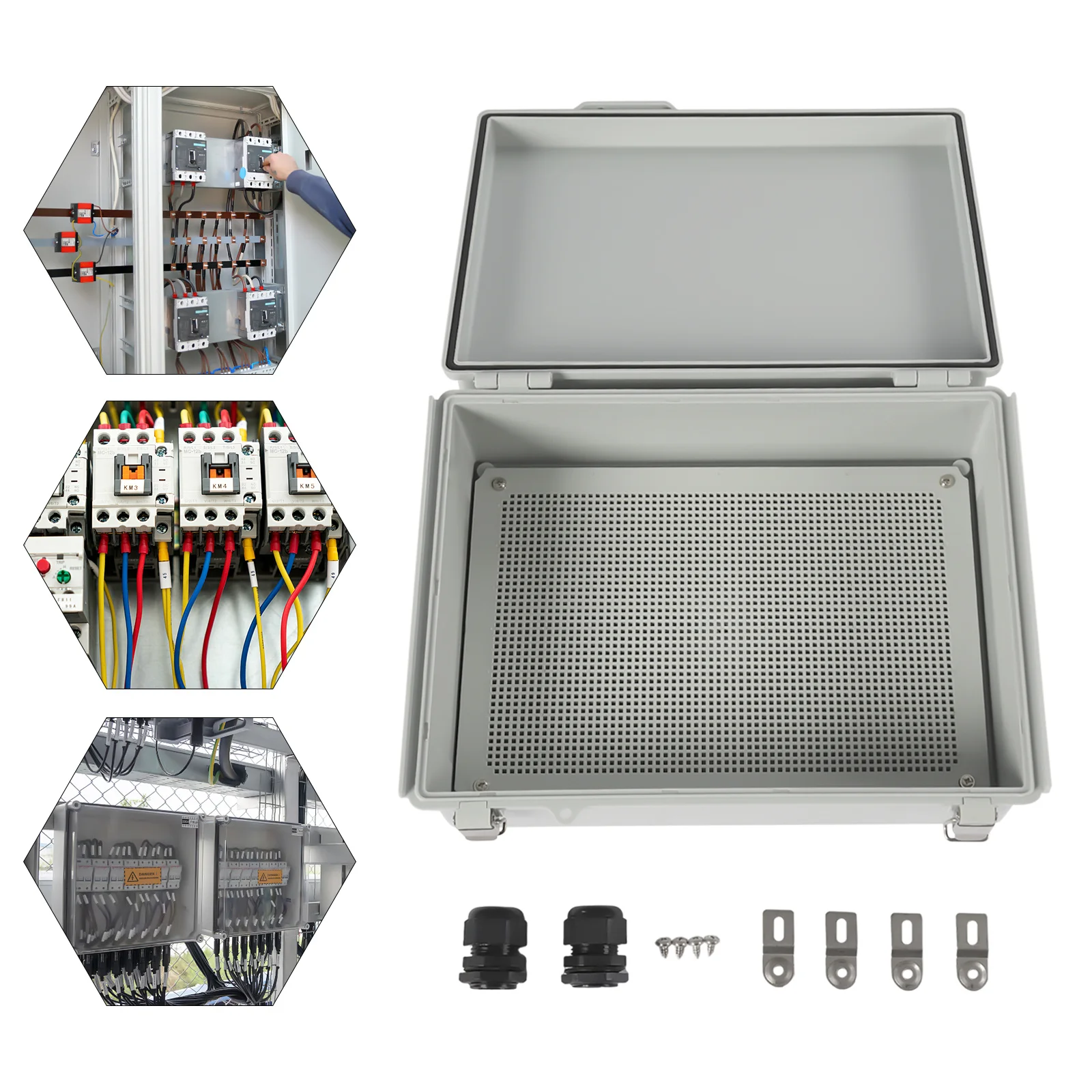 配電ボックス 15 "x11" X5.1 インチ グレー カバー