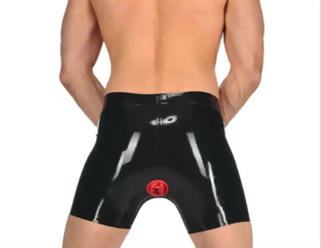 100% Latex Gummi Gummi Boxershorts schwarz Cosplay S-XXL 0,45mm