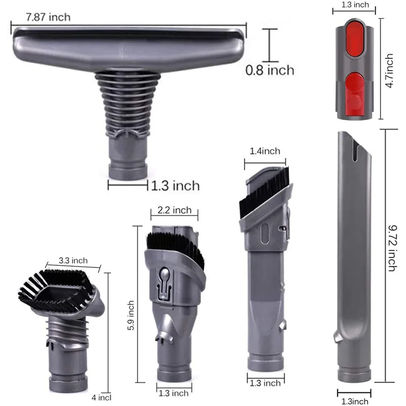Y59A 18 قطعة بديلة لـ Dyson V11 V10 V8 Absolute/ V8 Animal/ V7 V6، DC59، DC44، مكنسة كهربائية مطلقة خالية من الحبل