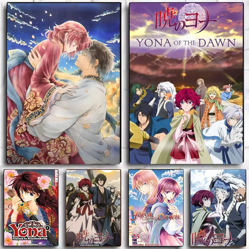 Anime Y-Yona of the Dawn Poster, selbstklebende Kunst, wasserfester Papieraufkleber, Kaffeehaus, Bar, Wohnheim, Wanddekoration