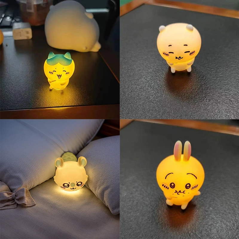 Chiikawa Night Light Jiikawa Animation Peripheral Xiaohachi Modeling Night Light Creative Desktop Ornaments Mini Sleep Light