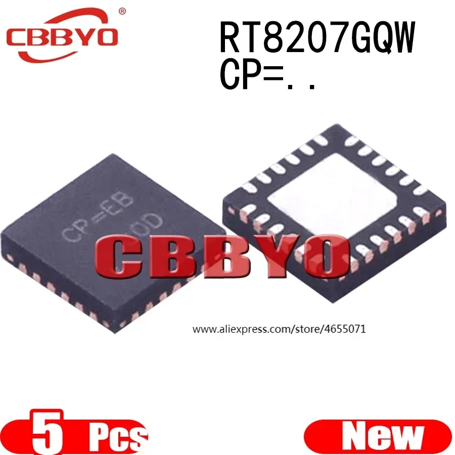 (5piece) 100% New RT8207GQW RT8207 CP=CM CP=.. QFN-24 Chipset