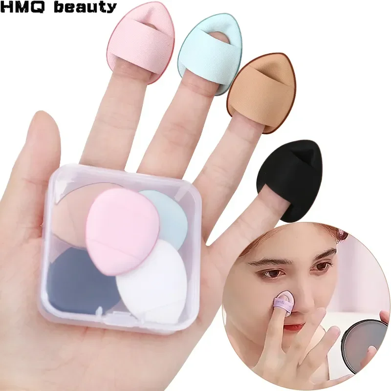 1 Stuks Mini Vinger Puff Foundation Poeder Detail Make-Up Spons Gezicht Concealer Crème Mix Cosmetische Accessoires Make-Up Tools