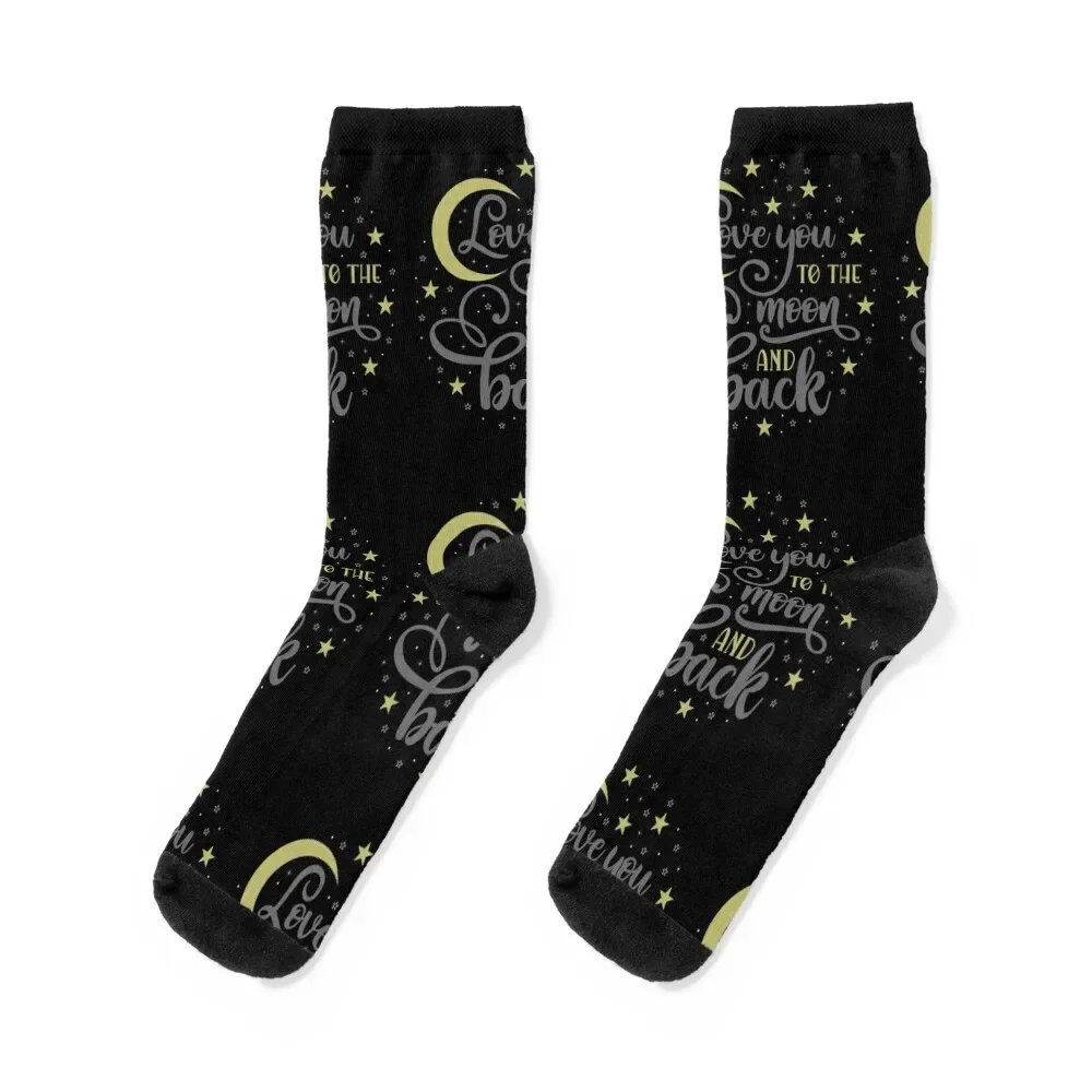 

Love you to the Moon and Back Socks golf ankle gym Non-slip Socks Woman Men's