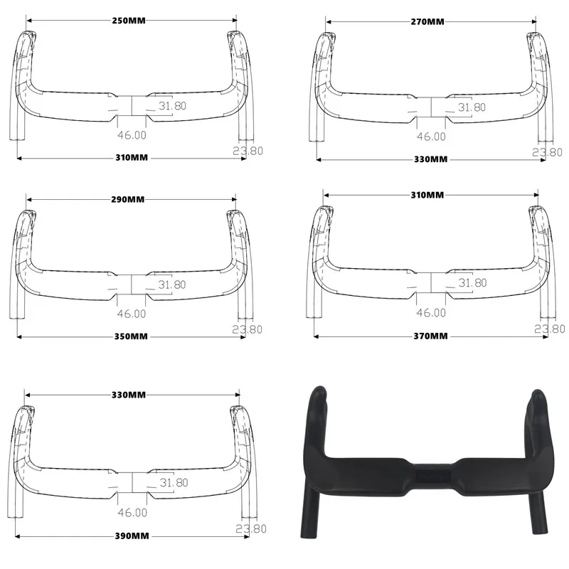 Package Pole Rail Carbon Handle Ultra Light Aviation Sprint Handle 330MM