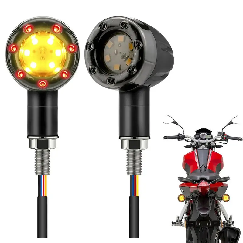 Motorcycle Bullet Taillights Motorcycle Bullet Turn Signals LED Front Rear Lights LED Retro Switchback Running Turn Brake Light