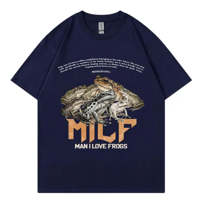 رجل أنا أحب الضفادع مضحك ميمي الجرافيك تي شيرت الرجال النساء خمر موضة قصيرة الأكمام تي شيرت الصيف عادية فضفاض القطن تي شيرت
