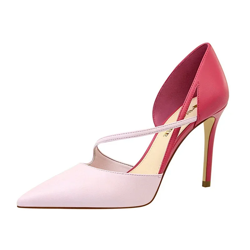 BIGTREE Fashion Designer Sweet Pointed Women Pumps Sexy Party Shoes Stripper Hollow Out Stiletto High Heel Sandals