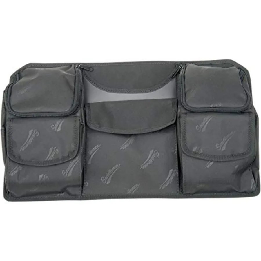 

Trunk Lid Organizer for Vehicle Storage Black Durable Fabric with Multiple Compartments Easy to Install and Remove