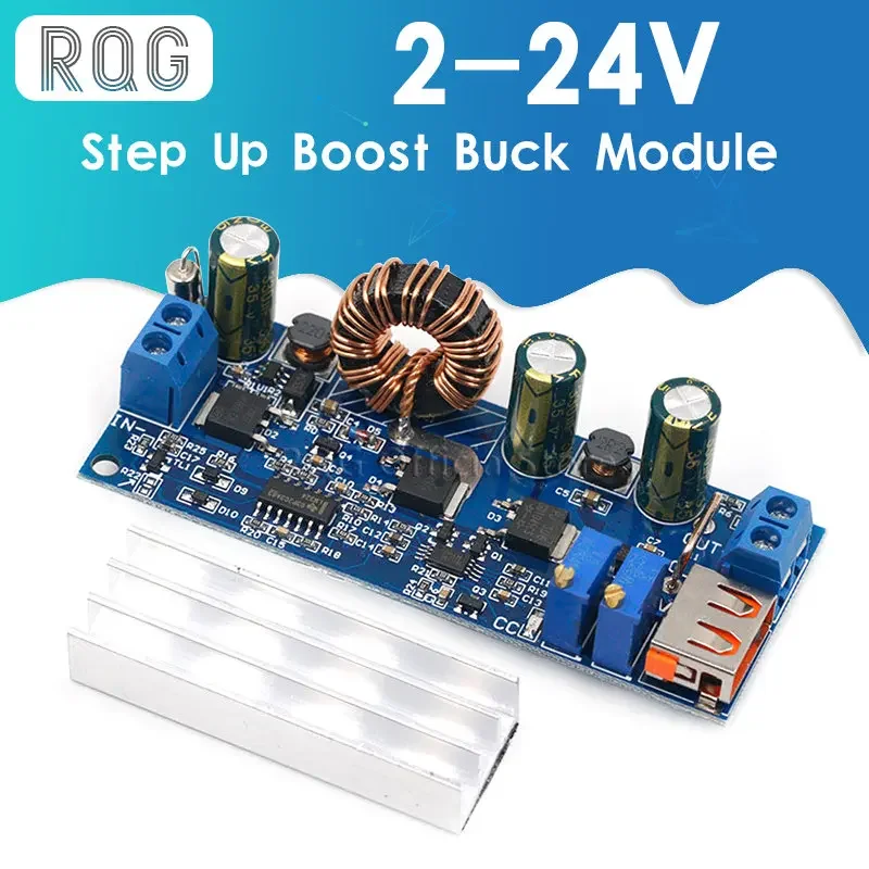 DC-DC 2-24V to 3-30V USB Step Up Boost Buck Module Constant Voltage Constant Current Power Supply Board 80W High Power