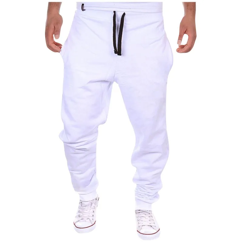 

Man Pants Men Trousers Casual Cotton Joggers Loose Fit Sweatpants Elastic Cuff Spring Summer Fashion Sporty Comfort