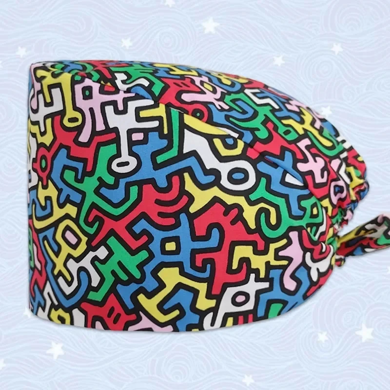 Chapeau de Travail en Coton Confortable pour Homme et Femme, Casquette artificiel astique, Anti-Poussière, Dessin Animé, Soins Infirmiers, Médical, Vente en Gros