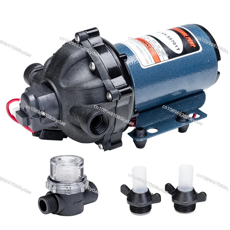 

High Pressure And Large Flow RV Yacht Cleaning Water Pump 12V24V DC Booster Diaphragm Pump Marine Pump