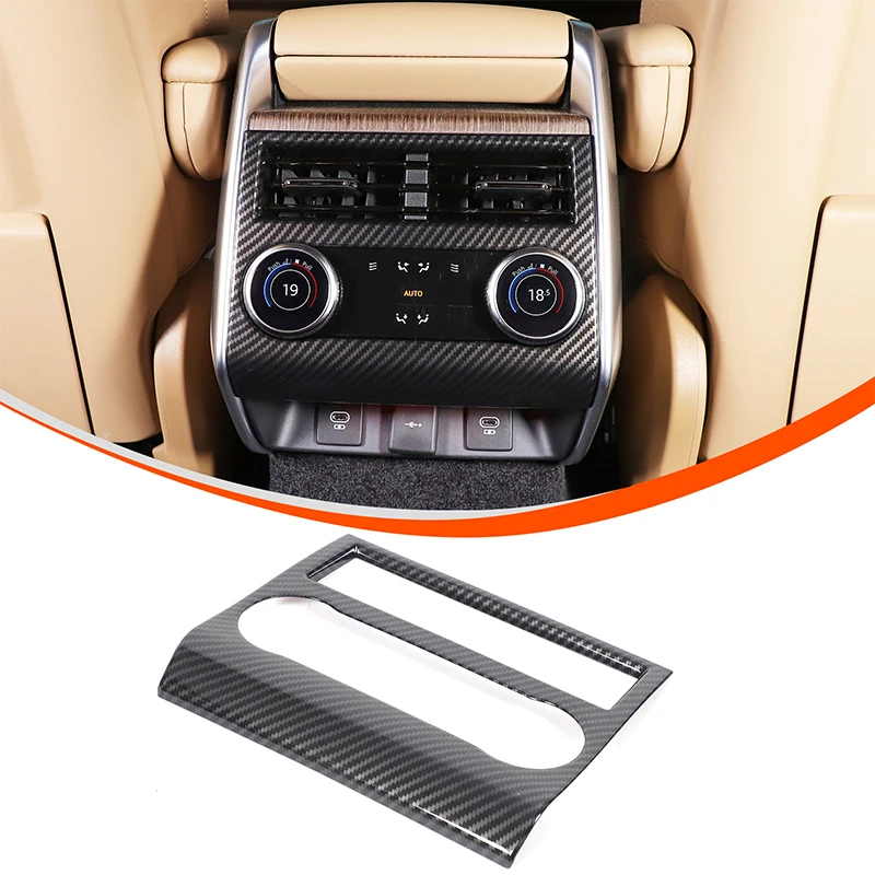 لاند روفر رينج روفر فوغ/سبورت 2023-2025 ABS ألياف الكربون الصف الخلفي تكييف الهواء تنفيس غطاء إطاري ملحقات السيارة #6