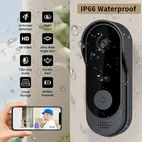 Timbre de puerta inteligente Tuya, monitores de visión nocturna a prueba de agua, cámara de vídeo HD, timbre con WIFI de 2,4G, intercomunicador inalámbrico por voz