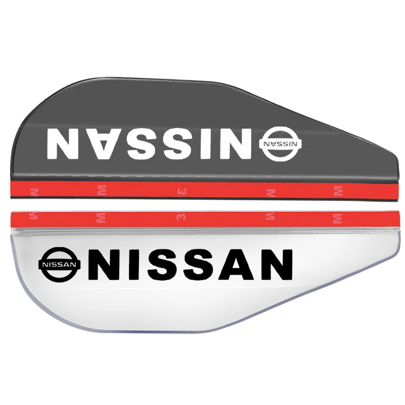 For Nismo Nissan Emblem R34 GTR Hub center cover 2Pcs Car Rear View Side Mirror Rain Board Eyebrow Guard Sun Visor Emblem