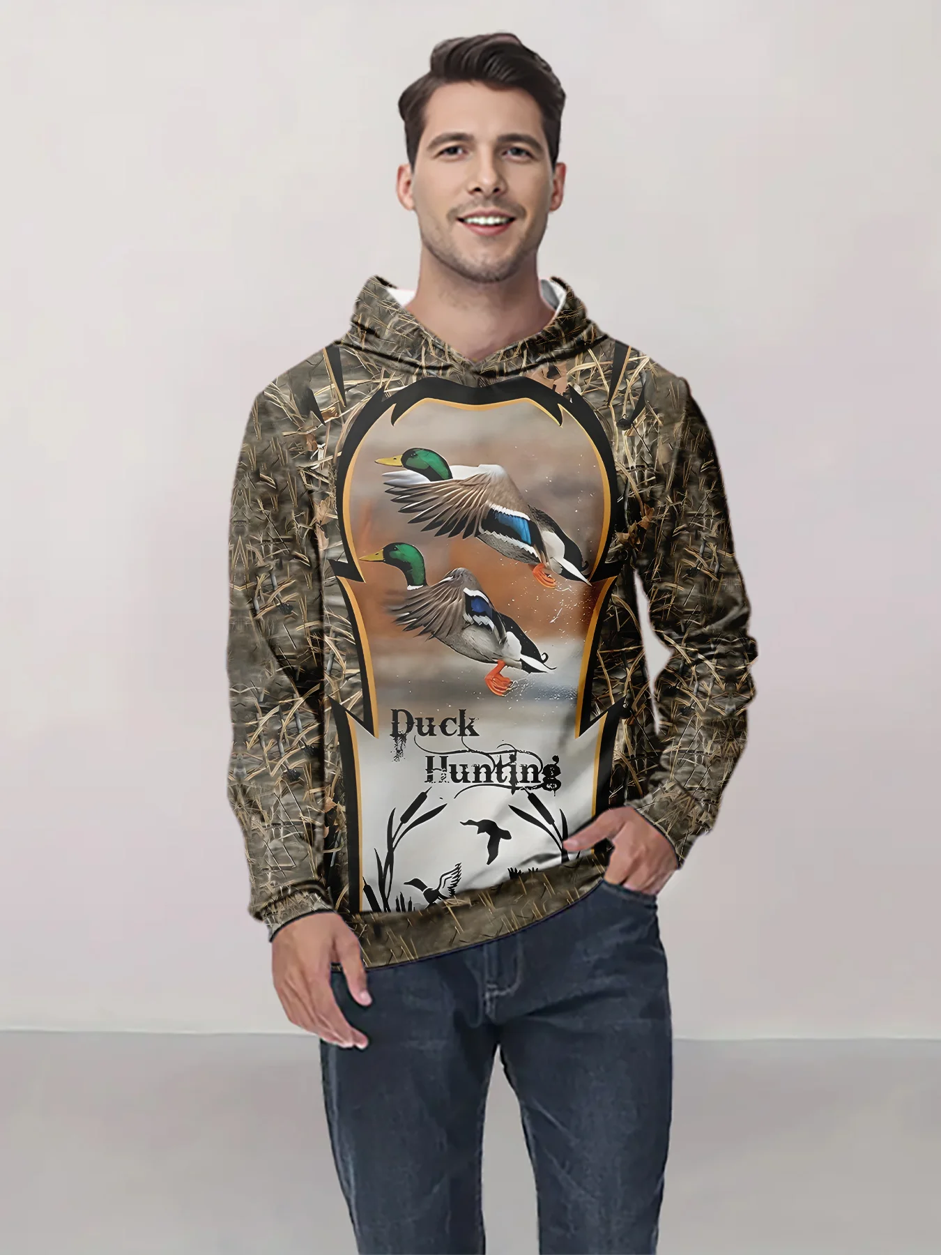 Men Duck Hunting Camo 3D Print - Outdoor Hunting Hoodie review and price