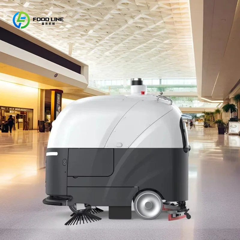 High Frequency Autonomous Floor Scrubber Mop for Logistics Warehouse Distribution Center Cleaning Custom