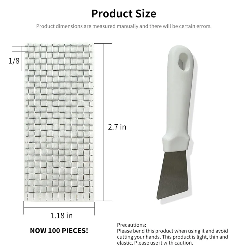 

VELIF-Stainless Steel Weep Hole Covers,2.75", 100 PCS Bricks Can Be Cut Or Stacked To Fill Fit Varying Sizes