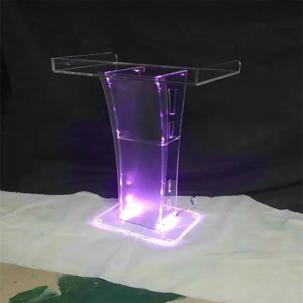 Production of crystal transparent acrylic lecture  host  awardlecture detachable welcome stand, verti