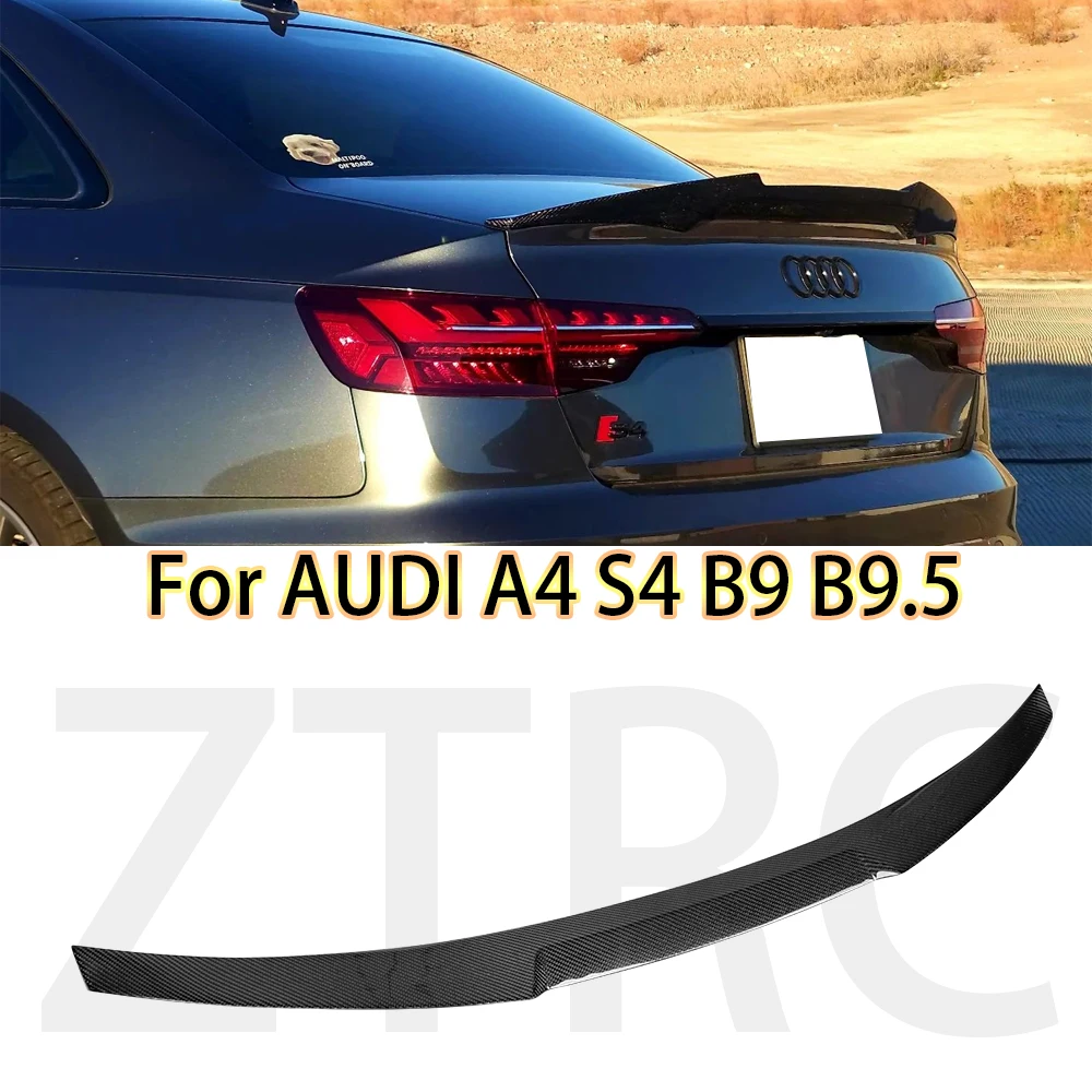 

Car Spoiler For Audi A4 S4 B9 B9.5 Sedan M4 Style Real carbon fiber material Rear Spoiler Trunk wing 2016-2024