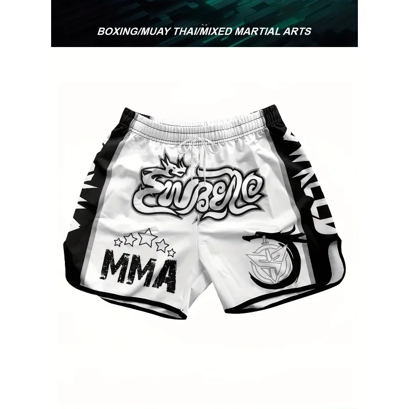 2026 Summer Muay Thai Shorts Breathable Boxing Trunks for Men Kickboxing Training Pants Elastic Waist Combat Sports Fight Shorts