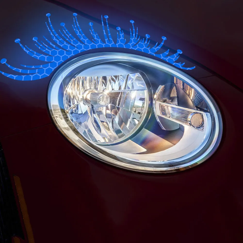 

Car Headlight Eyelashes Stickers Waterproof Reflective Decoration For Auto Lamp Eye Brow Exterior Automotive Upgrade Decal