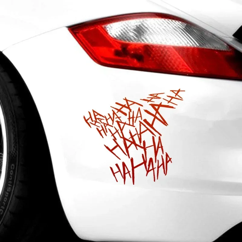 

HAHAHA Car Stickers Helmet Reflective Decor Sticker Joker Hahaha Decals Stickers Funny Graffiti Car Styling Motorcycle Decals