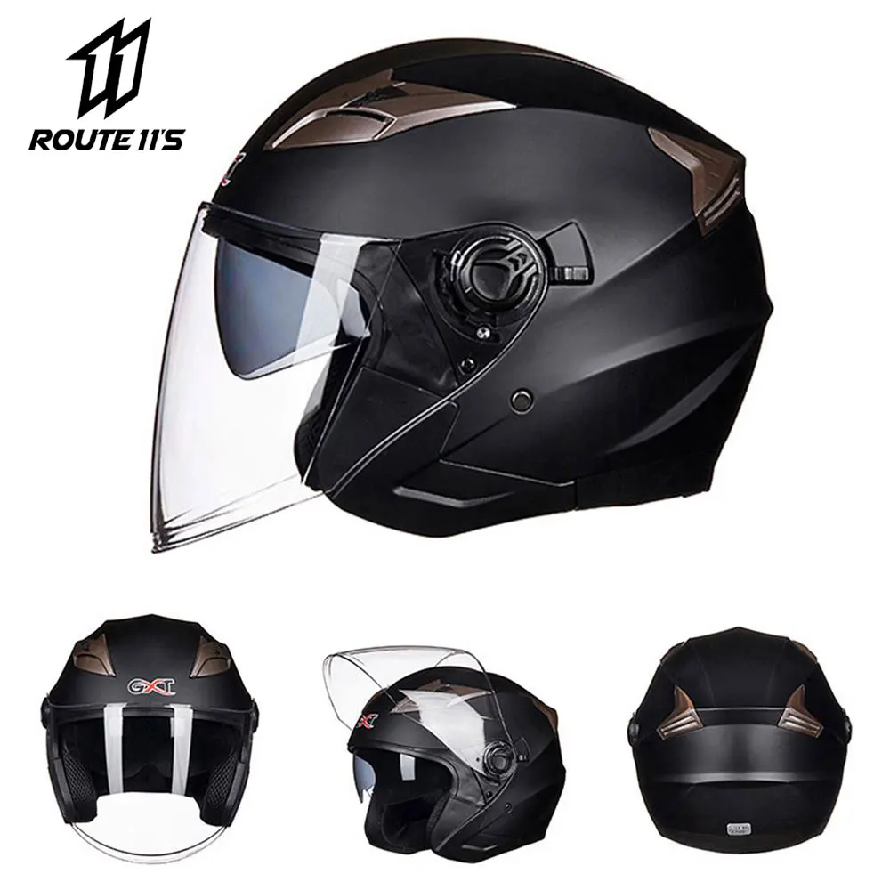 

2023 Helmets For Motorcycle Casco Moto Helmet Scooter Capacete De Moto Open Helmet HD Visors Double Lens DOT Certification