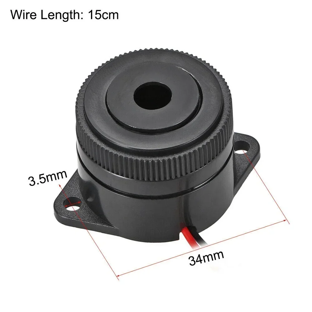 Electronic Active Buzzer Parts Replacement Retrofit Sounder Accessories Alarm Continuous DC 12V Vehicle 90dB ABS