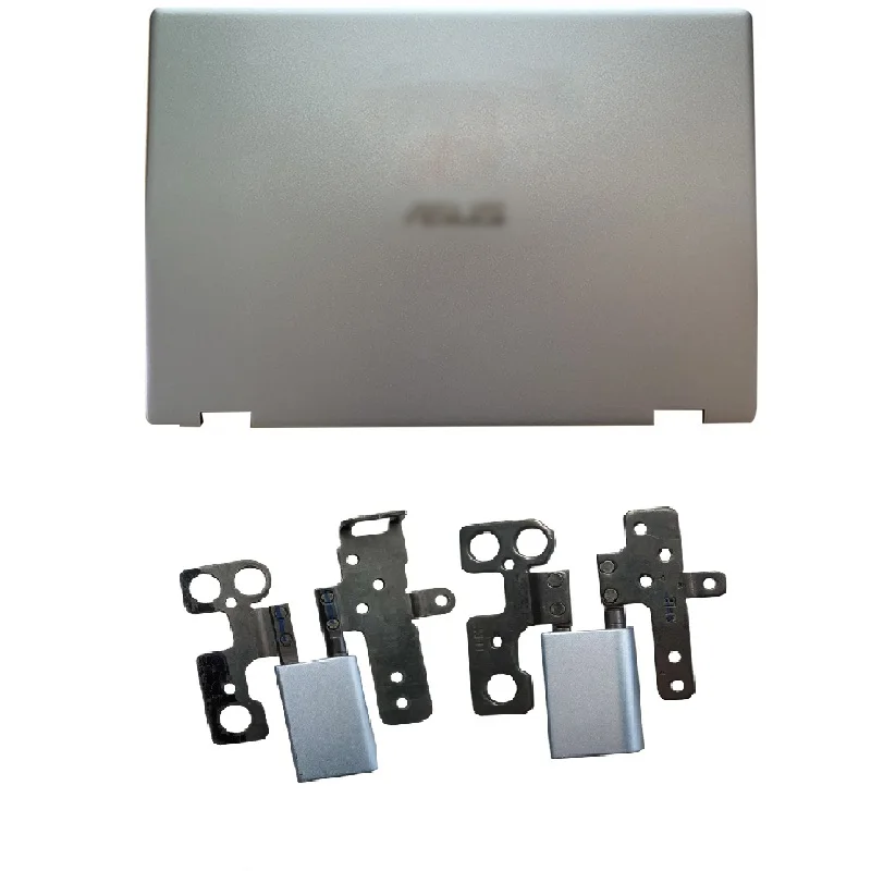 

Silver Laptop LCD Back Cover/Hinges For Asus VivoBook Flip 14 TP412 TP412U UA 412F SF4100 V4000 Touch Notebook Computer Case NEW