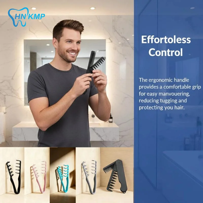 

1/2 шт. Складная текстурирующая расческа с широкими зубьями для придания объема, многофункциональный инструмент для укладки волос для мужчин и женщин