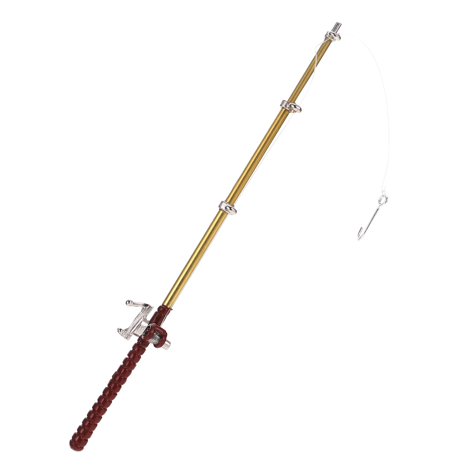 Mini Fishing Rod House Decor เล่นรูปแบบเครื่องประดับเครื่องประดับอุปกรณ์เสริม Miniature รุ่น Pole Baby