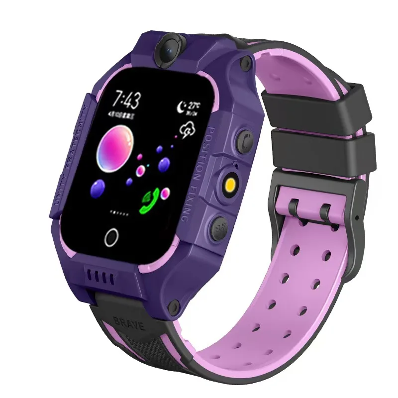 Q19 Orologio per smartphone per bambini con fotocamera Sveglia Torcia elettrica Video vocale Chat Orologi intelligenti per bambini Regalo per ragazze dei ragazzi