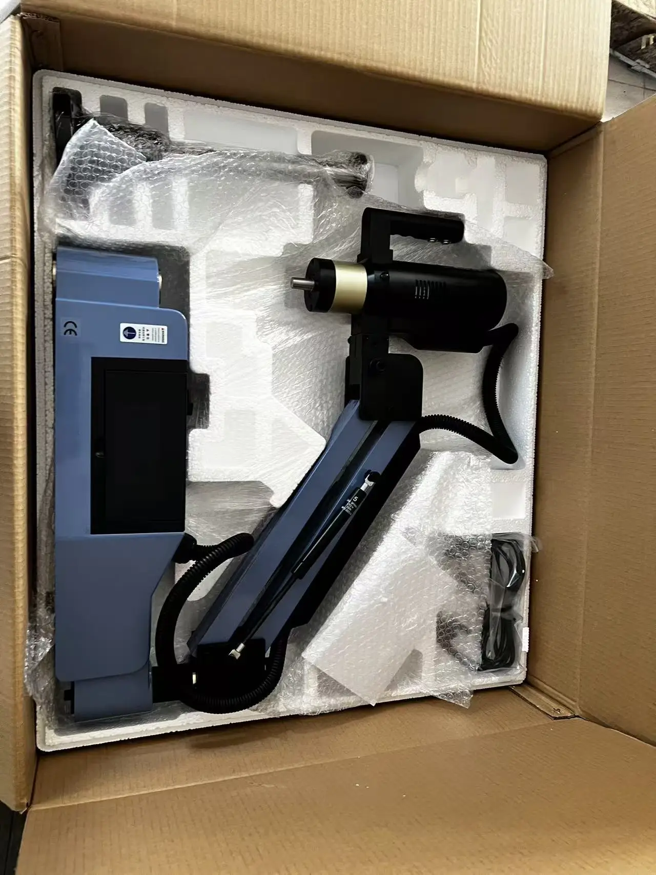Servo Electric Tapping Machine M3-M16 Heavy Duty Automatic Metal Tapper 1045mm Universal Arm Torque Control No Broken Taps