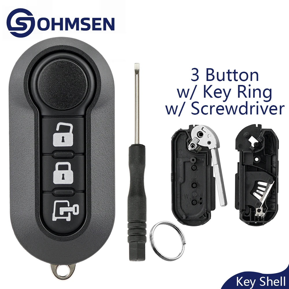 Remote Key Fob Case Shell 3 Button for Fiat Ducato Citroen Relay Peugeot Boxer Vauxhall Combo Iveco Daily Eurocargo