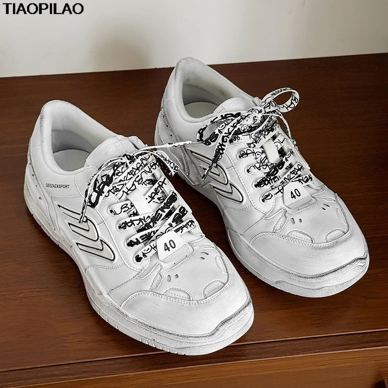 

Spring And Autumn Vintage Tennis Women's Sneakers Platform Casual High-quality Men's Board Shoes Couple Leather Unisex Shoes New